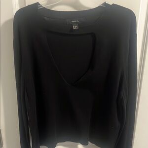 Forever 21 Black Cut Out Blouse